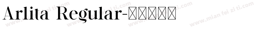 Arlita Regular字体转换